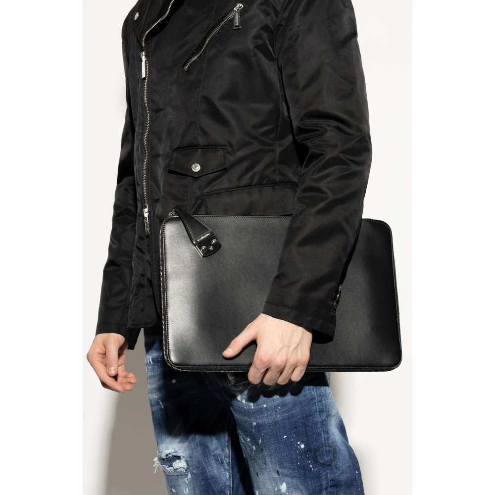 Dsquared2 Leren tas Black Heren