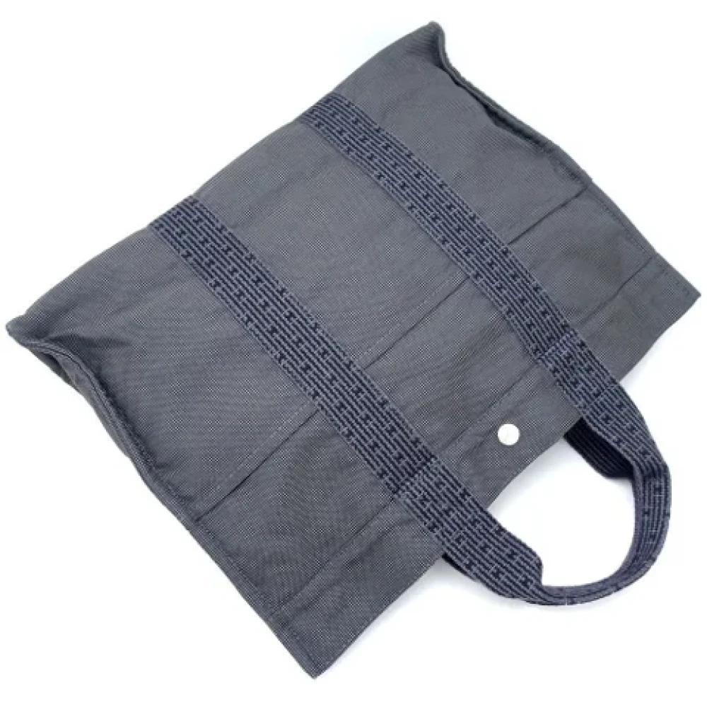 Hermès Vintage Pre-owned Canvas handbags Gray Dames