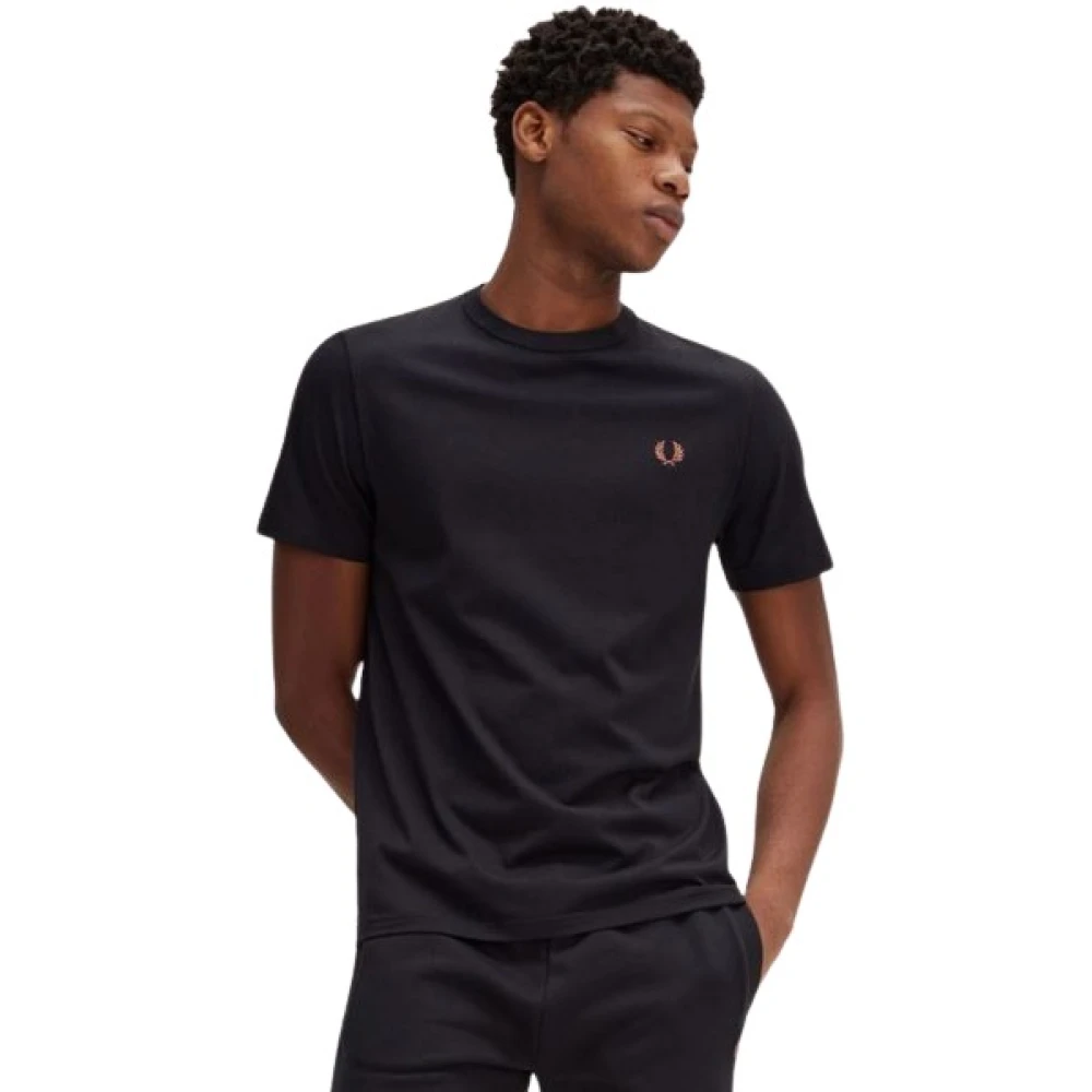 Fred Perry Zwart T-shirt met klein logo Black Heren