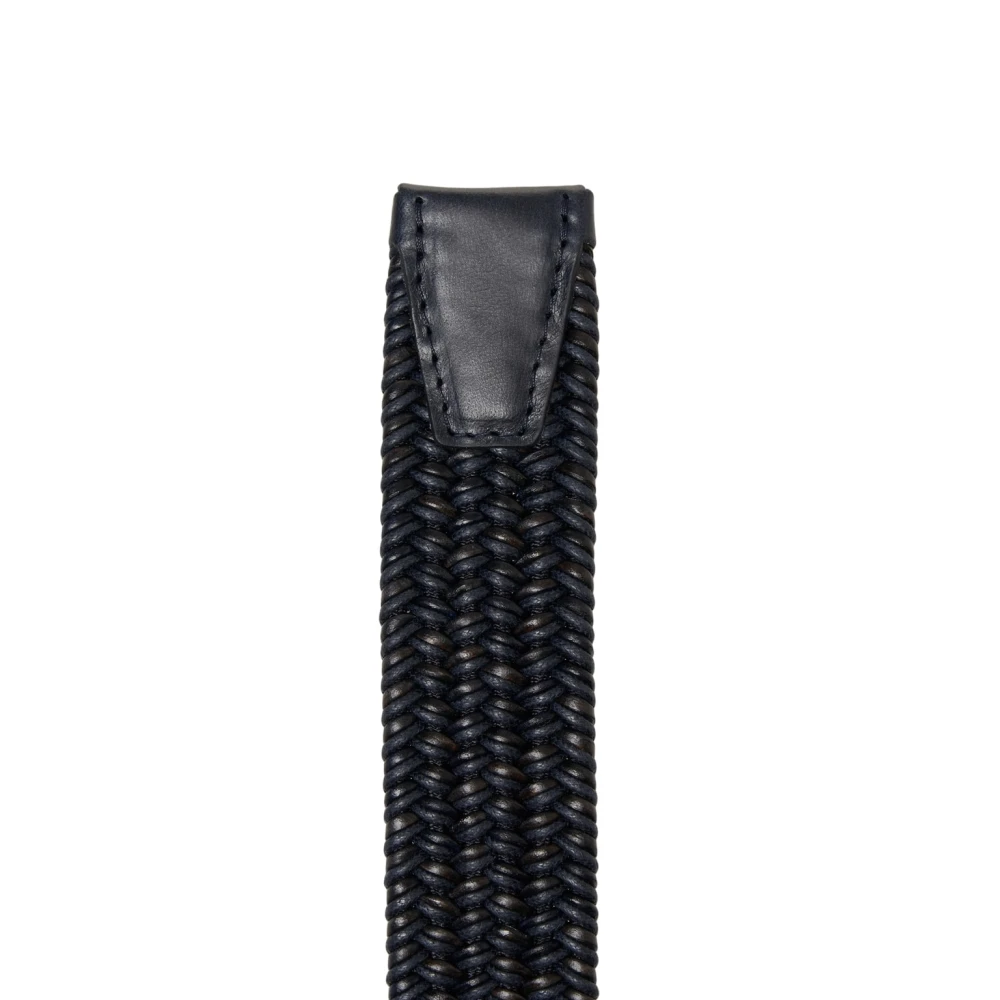 Orciani Blauwe Leren Stretch Riem Blue Heren