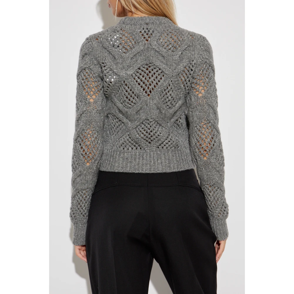 SPORTMAX Gevlochten trui Gray Dames