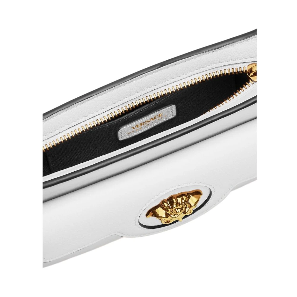 Versace Witte Schoudertas met Ritssluiting White Dames