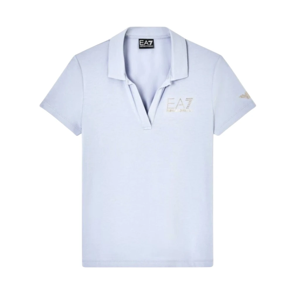 Emporio Armani Ea7 Femme Bleu - Polo À Manches Courtes Evolution - Tops - Taille: 38 Fr