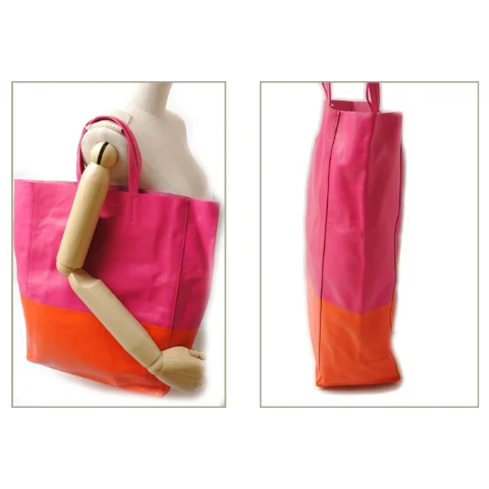 Celine Vintage Pre-owned Leather shoulder-bags Orange Dames