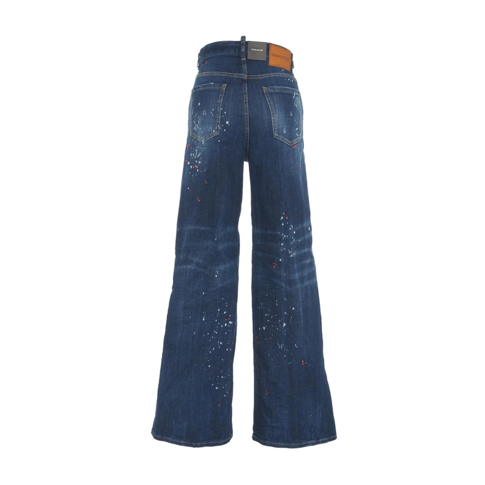 Dsquared2 Blauwe Straight Leg Jeans Blue Dames