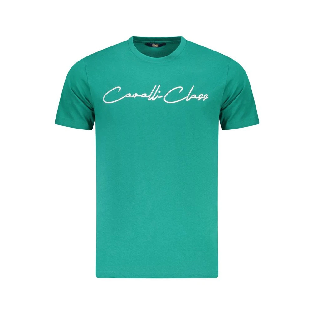 Cavalli Class Short Sleeve T-Shirt - Male - T-Shirts - Green - L - Tops