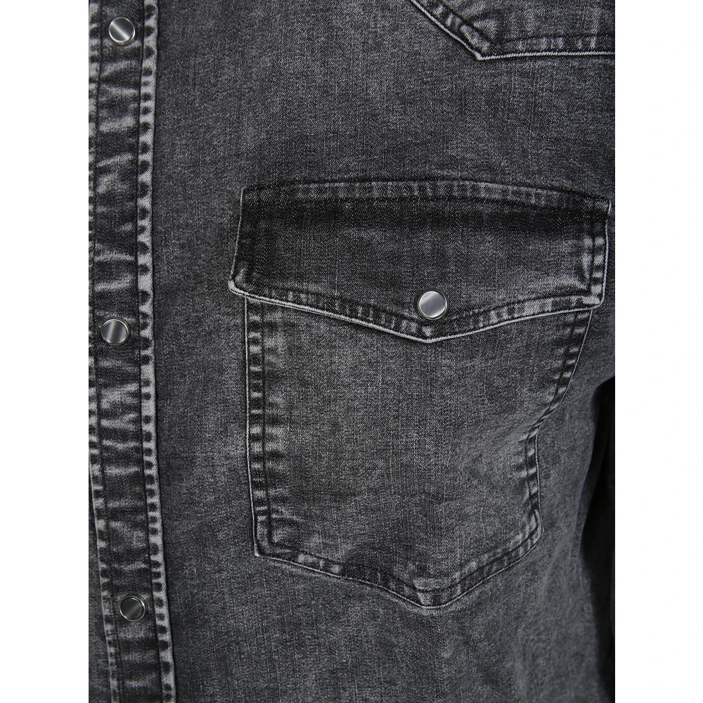 Dondup Denim Overhemd Gray Heren