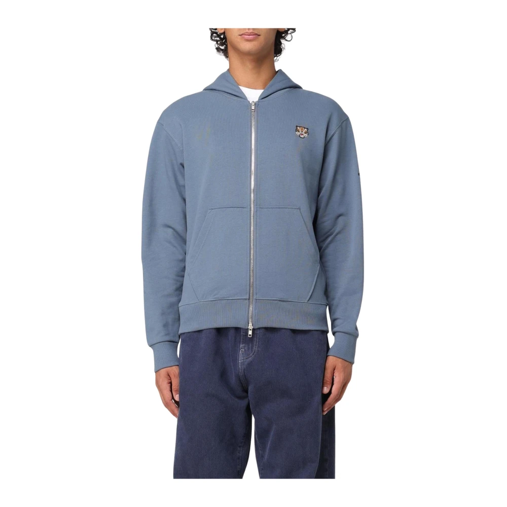 Kenzo Men's Blue Tiger Head Hoodie Sweatshirt