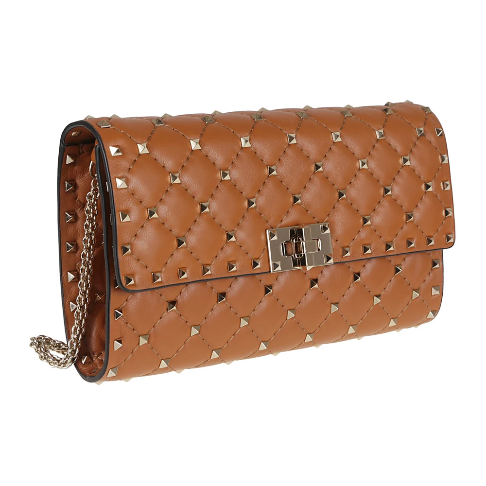 Valentino Garavani Rockstud Spike Schoudertas Brown Dames