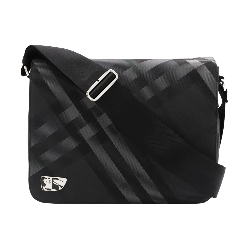 Burberry Grijze Crossbody Tas met Logo Details Gray Heren