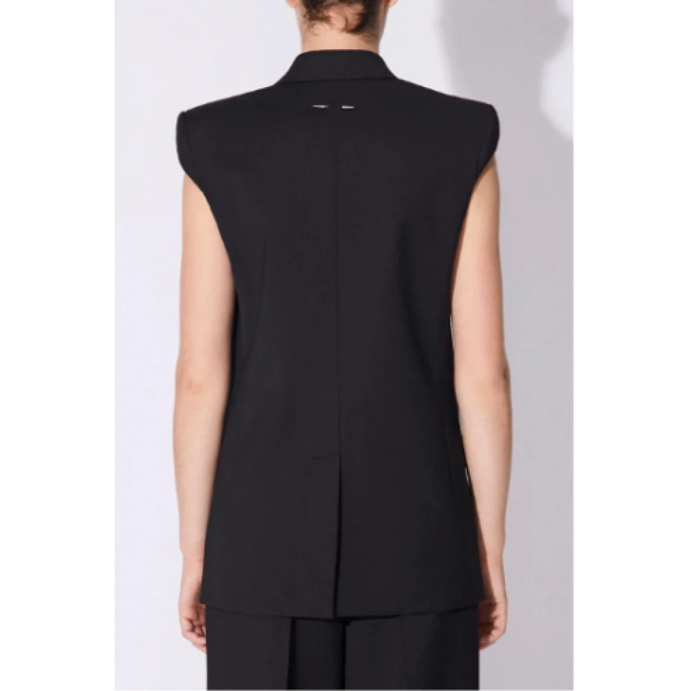 Barbara Bui Mouwloos Zwarte Wollen Vest Mode Black Dames