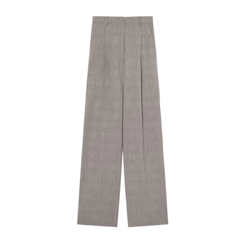 Golden Goose Women's Gray Wide Trousers, S, Wool Trousers