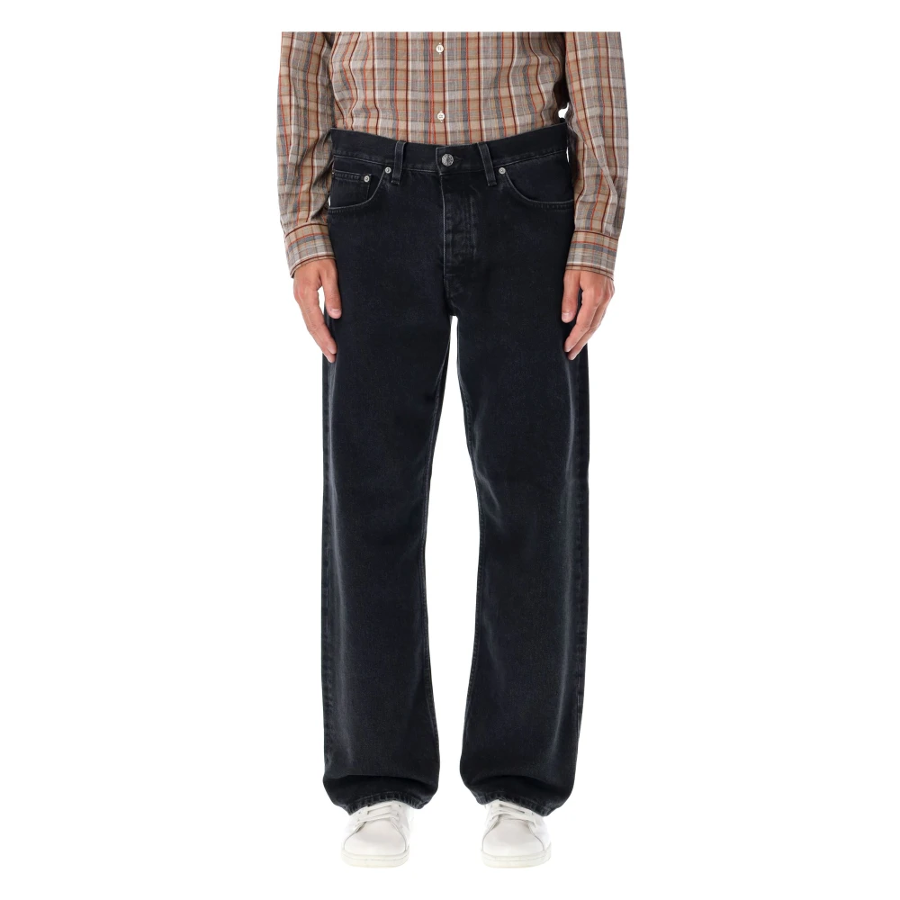 Sunflower Zwarte Losse Wide-Leg Jeans Black Heren