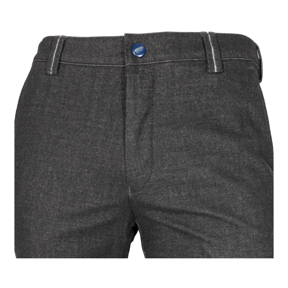 Meyer Actieve Jersey Look Chino Broek Grijs Gray Heren