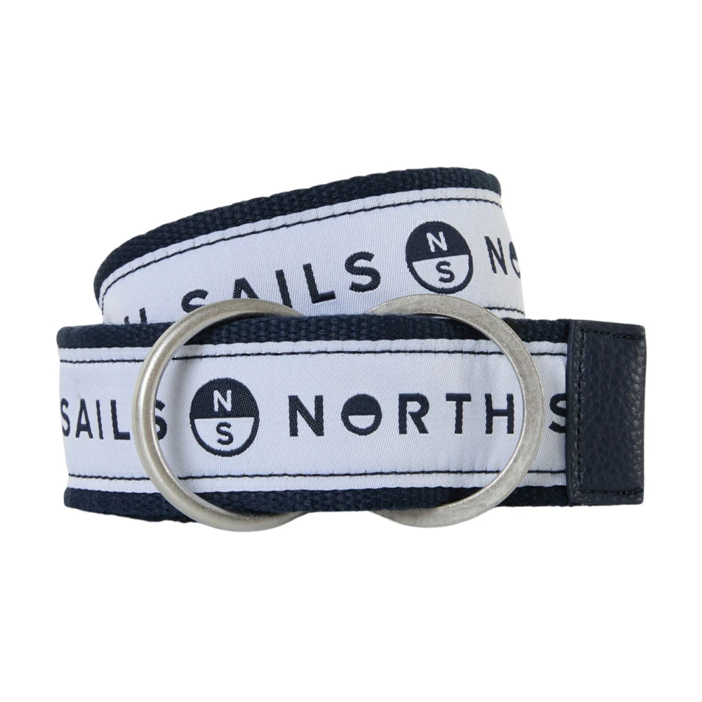 North Sails Vit Bälte Av Återvunnen Polyester Med Logotyp Jacquard