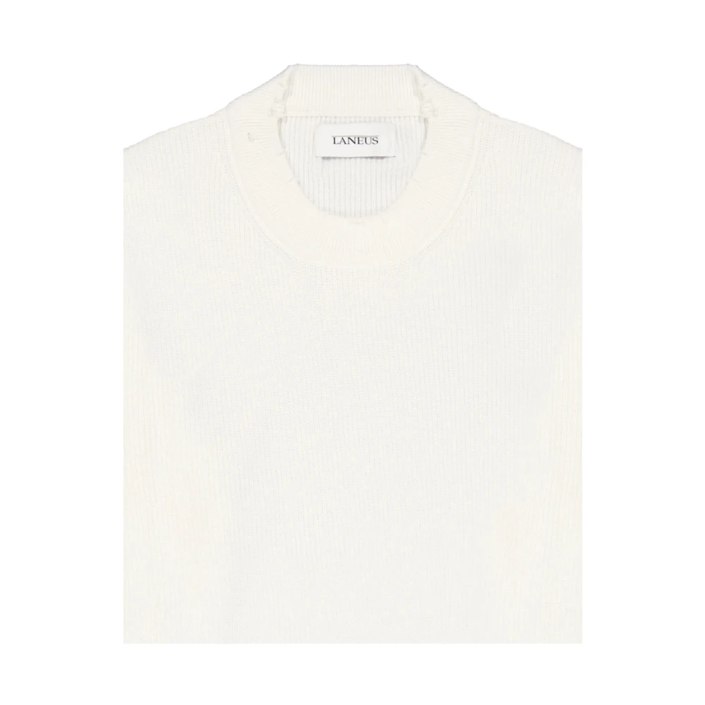 Laneus Beige Crew Neck Sweater Beige Heren