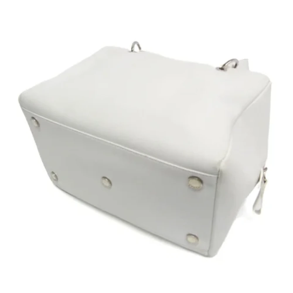 Bvlgari Vintage Pre-owned Leather handbags White Dames