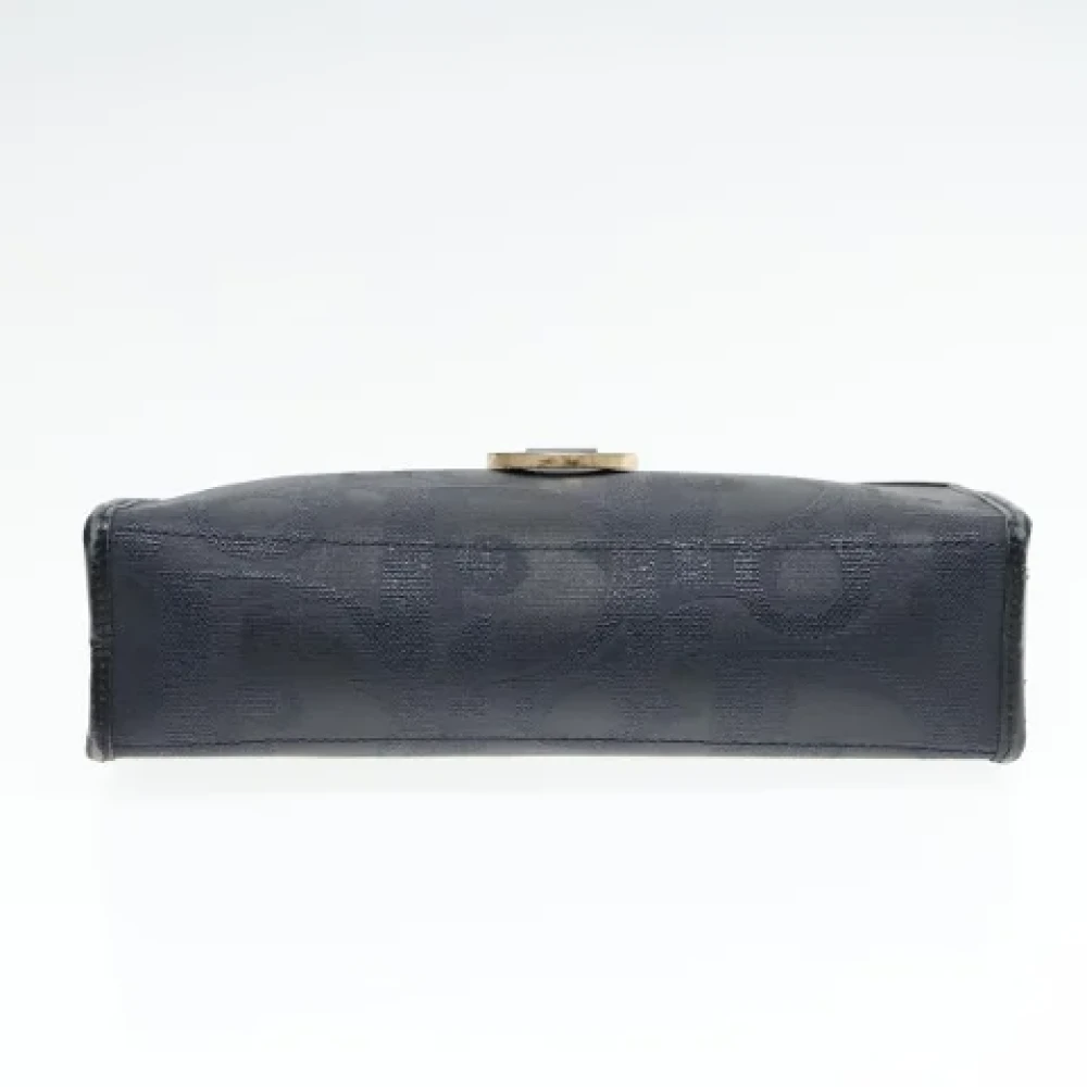 Dior Vintage Pre-owned Canvas clutches Blue Dames