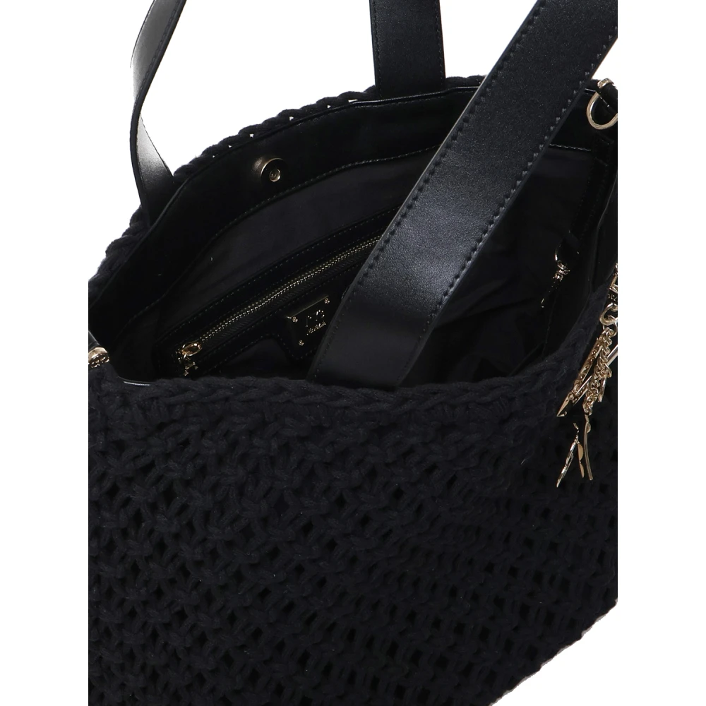 V73 Zwarte Shoppingtas met Logo Bedels Black Dames