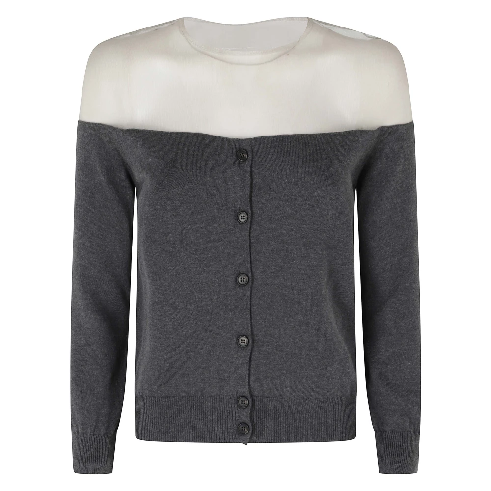 Mm6 Maison Margiela Mujer Gris - Cardigan - Knitwear - Xs - Cardigan