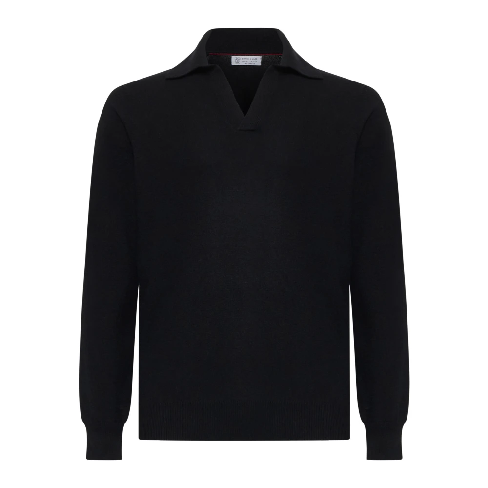 BRUNELLO CUCINELLI Zwarte T-shirts en Polos Black Heren