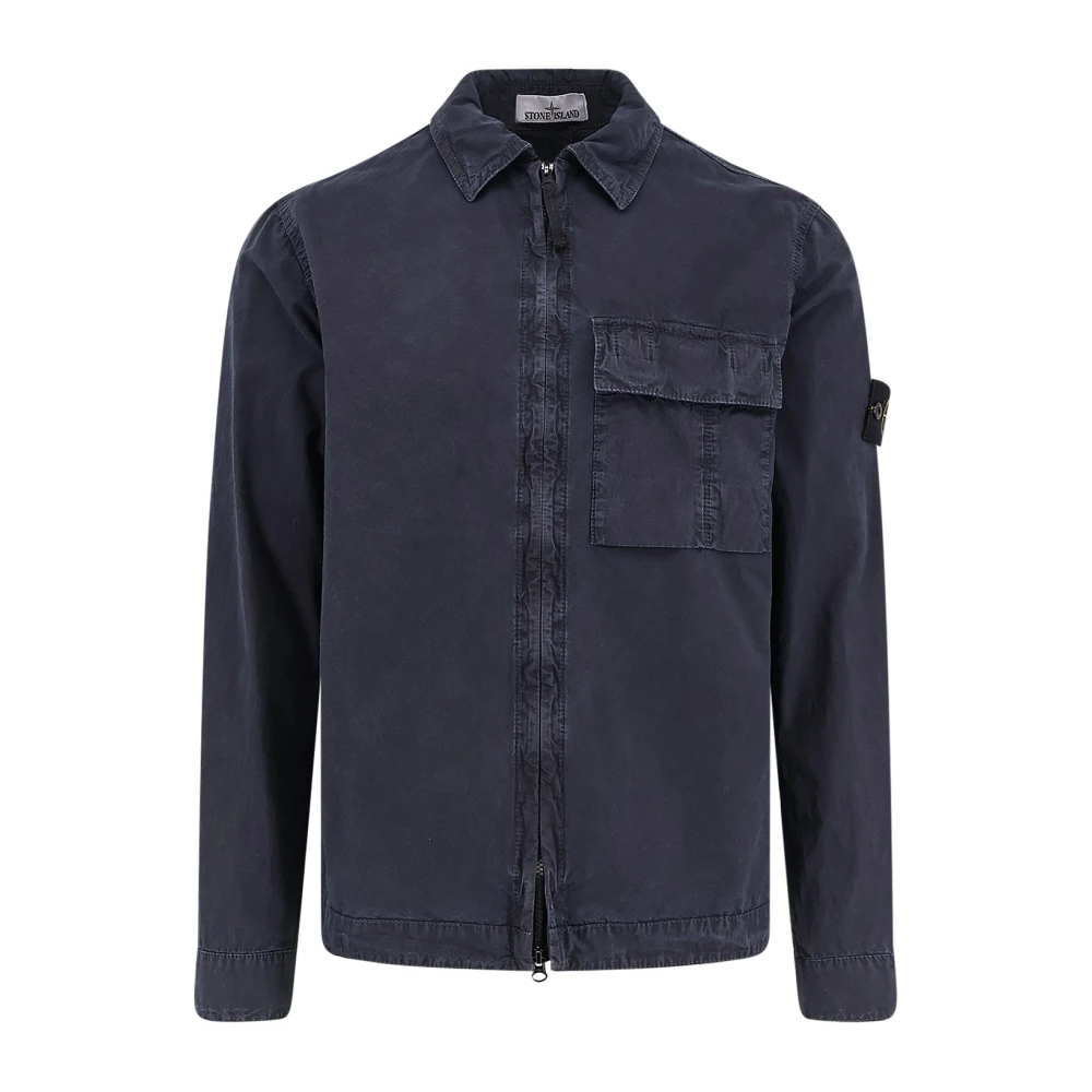 Stone Island Men's Blue Light Jackets, L, Light Jacket