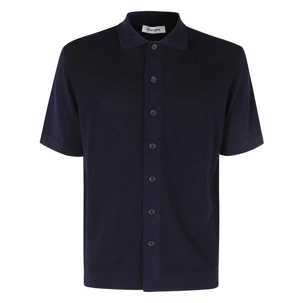 Kangra Men's Blue Cardigans, L, Maglia Camicia Mm Over