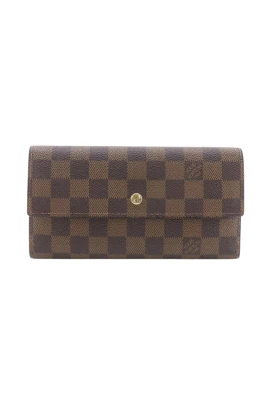 Pre-owned Portefeuille International Damier Canvas Plånbok
