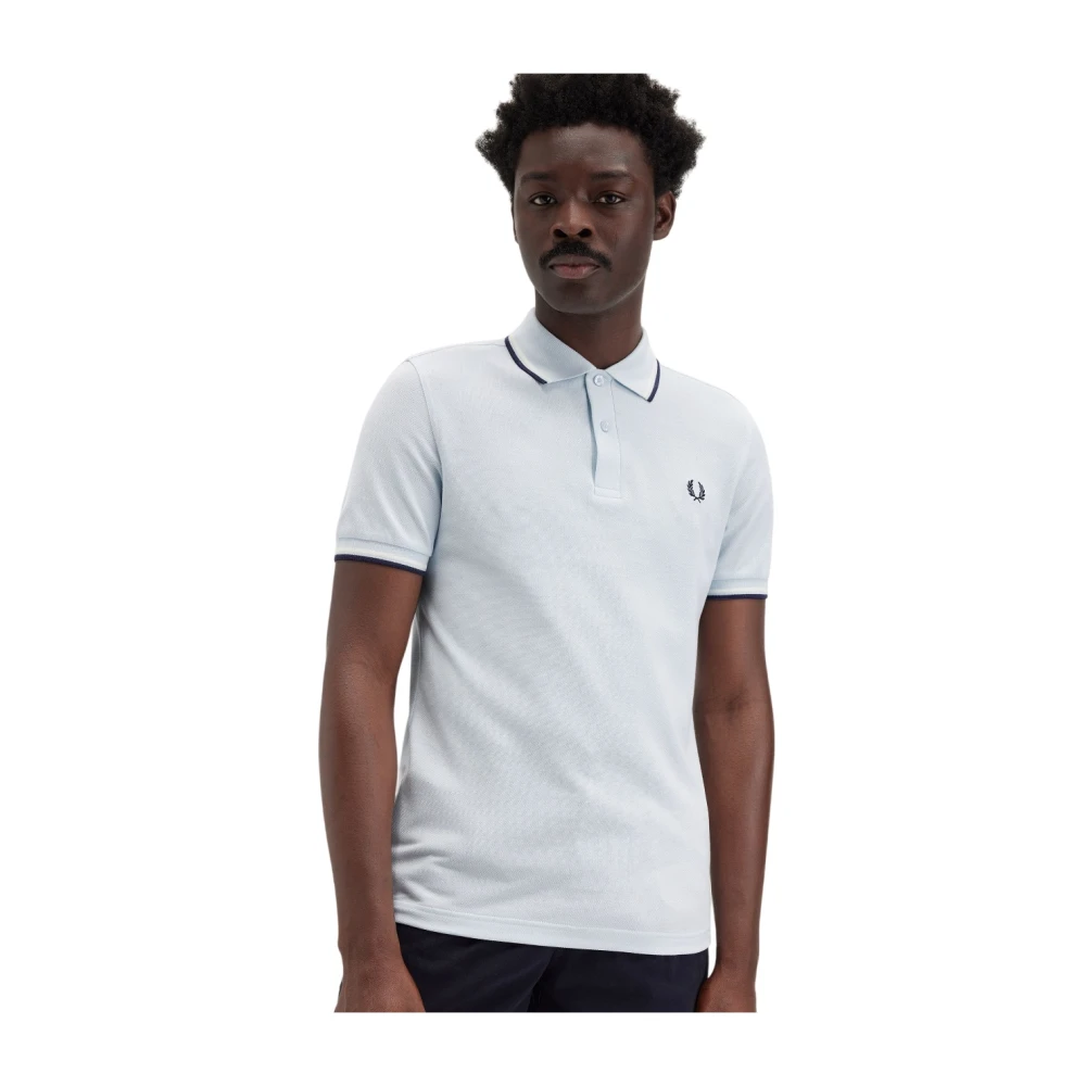 Fred Perry Grijze Polo met Dubbele Streep Gray Heren