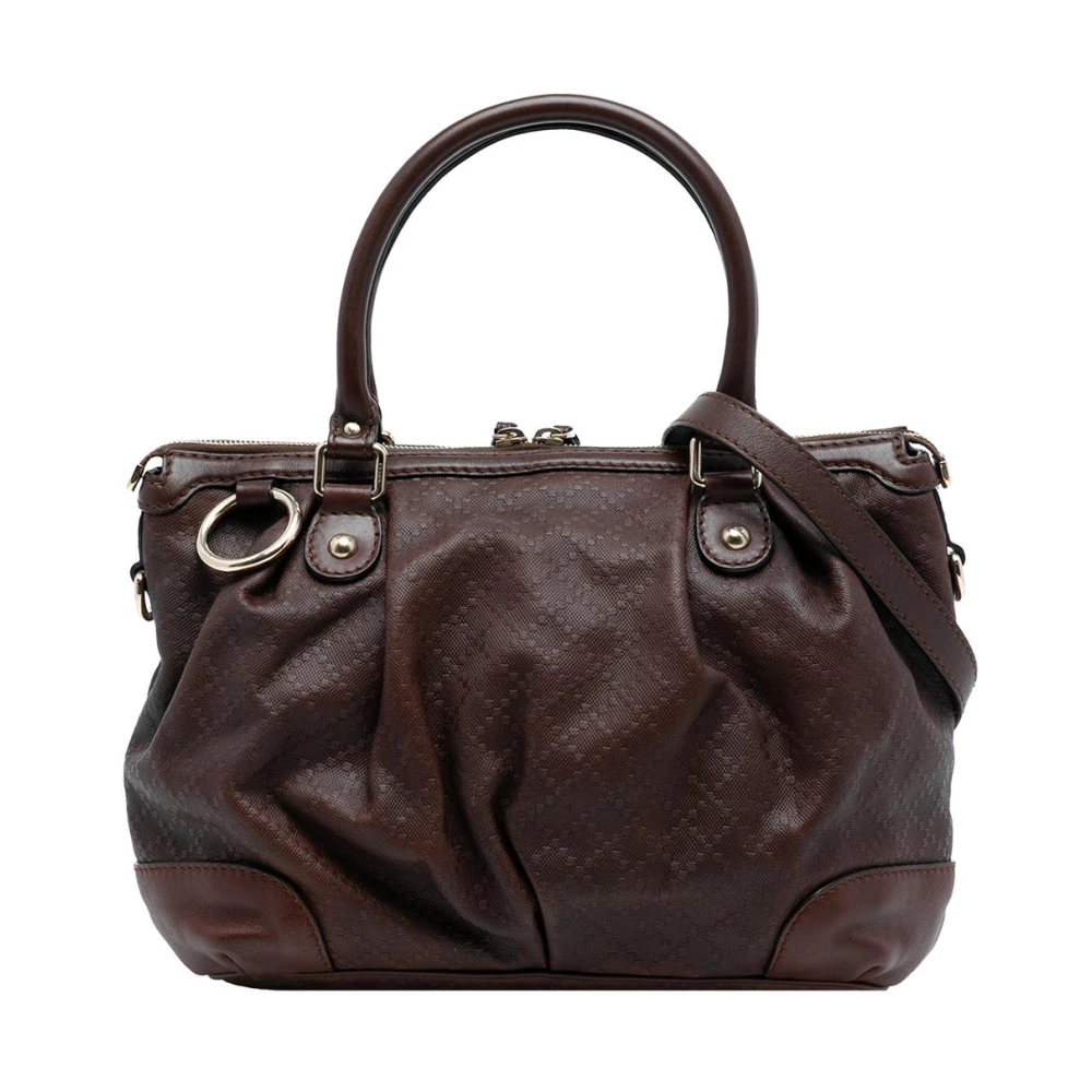 Gucci Vintage Women's Brown Pre-Owned Classic Satchel Bag