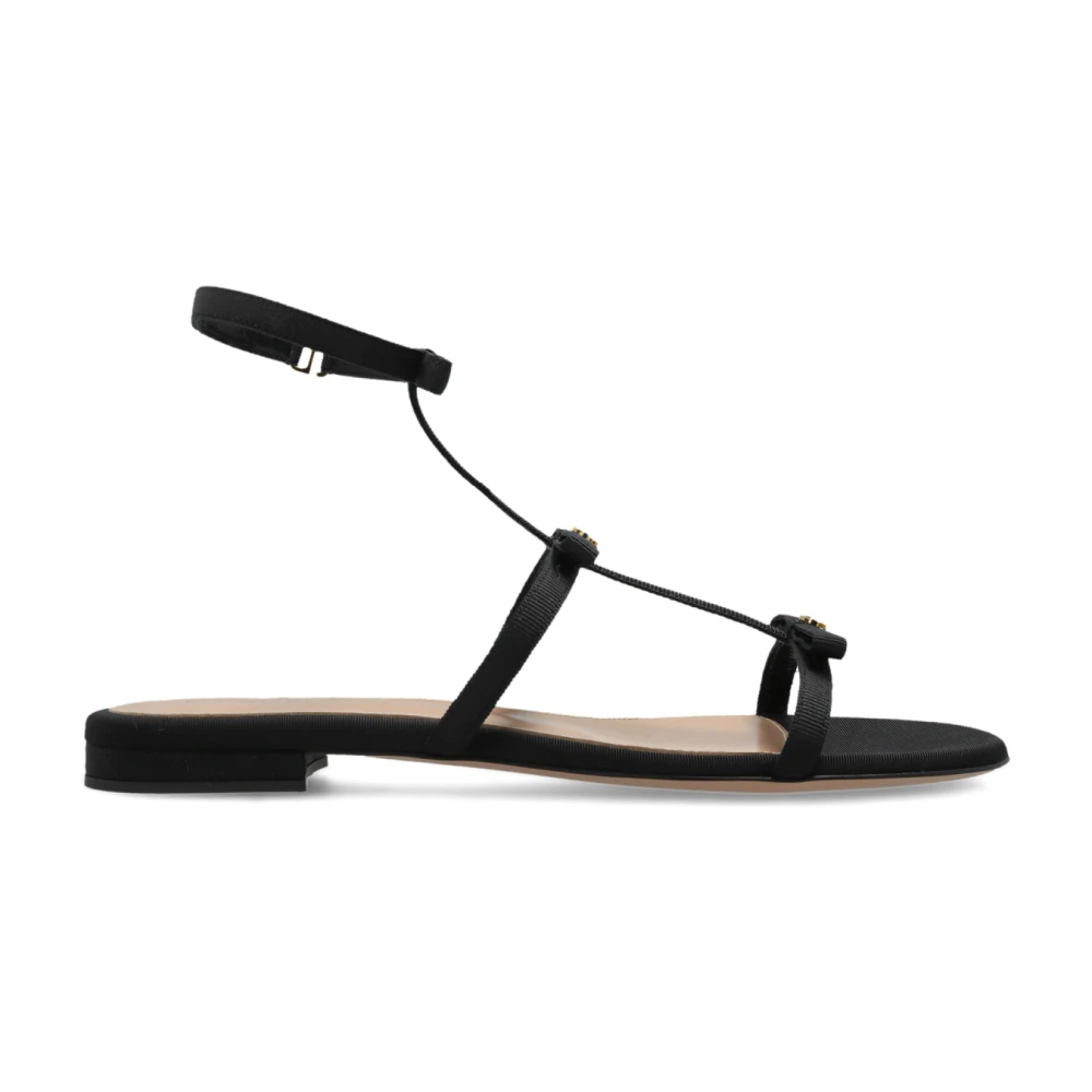 Gianvito Rossi Women's Black Flat Sandals, 7 Uk, Malou Slides