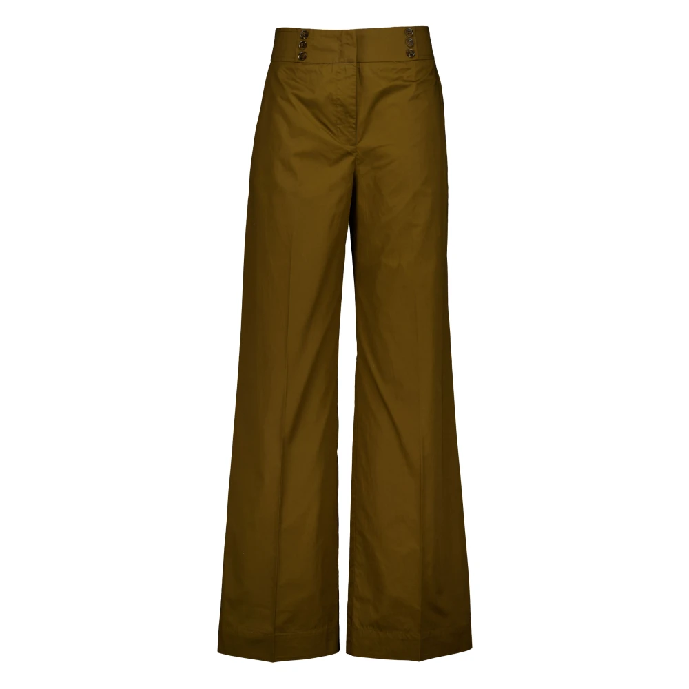 Nenette Women's Brown Wide Trousers, Xs, 41Bb Wide Trousers