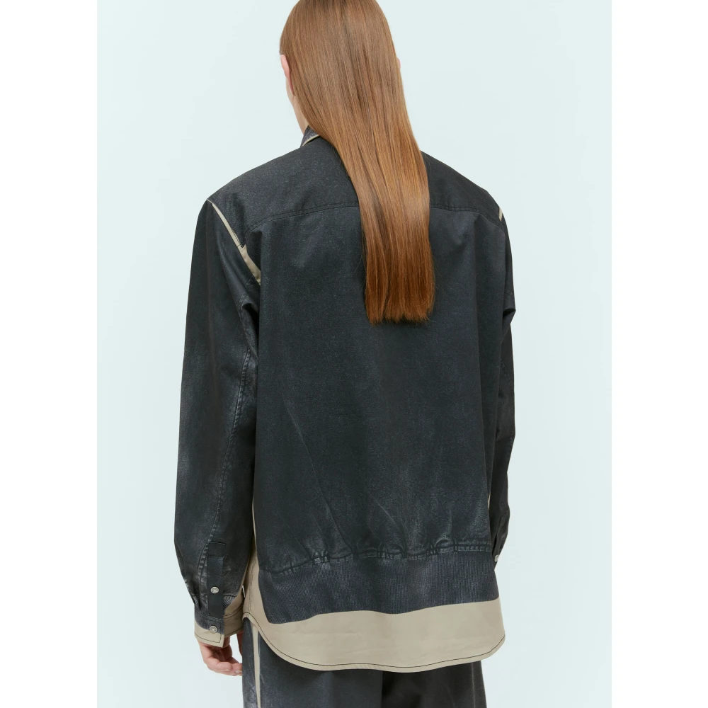Diesel Shirt met cargo-geïnspireerde grafische print Black Heren