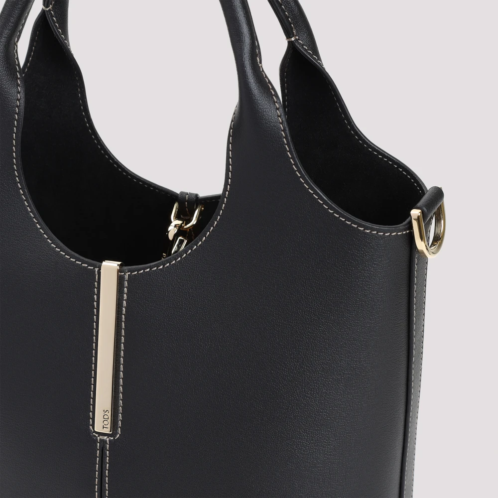 TOD'S Zwarte Shopper Tas Elegante Stijl Black Dames