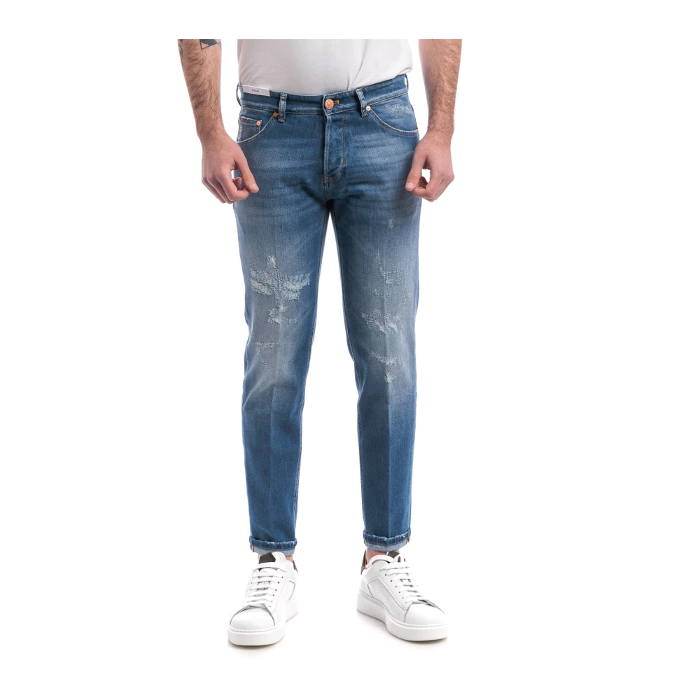 Pt Torino Men's Indigo Stretch Denim Reggae Pants