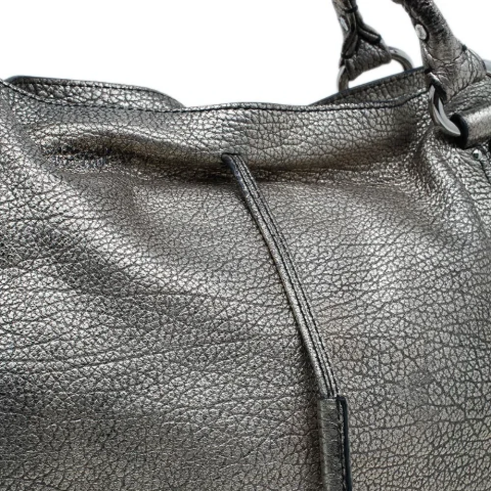 Celine Vintage Pre-owned Leather handbags Gray Dames