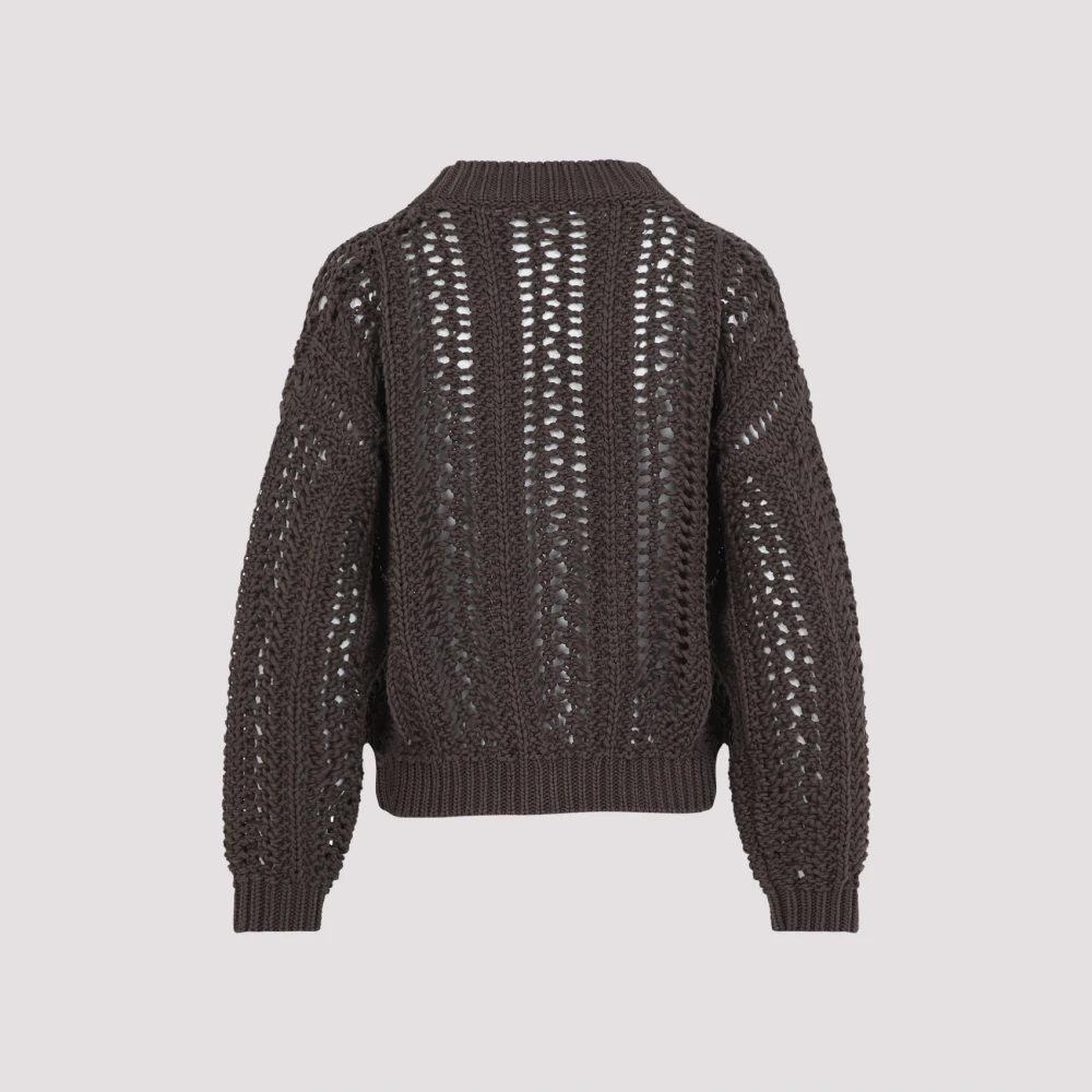 BRUNELLO CUCINELLI Chocolade Katoenen Vest Green Dames