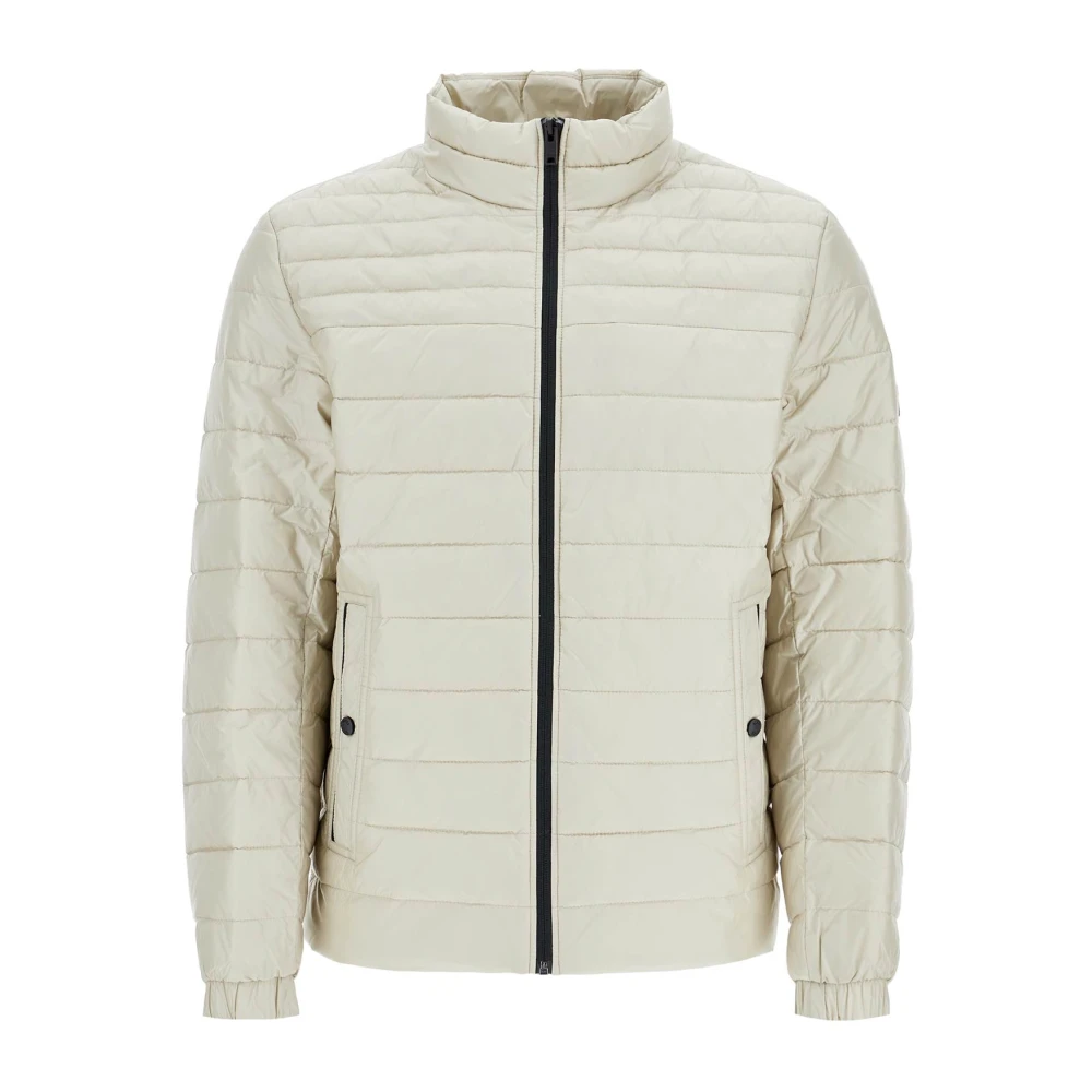 Boss Gewatteerd Jack met Rits voor Herfst-Winter Beige Heren