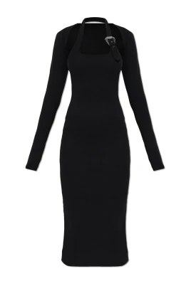 Räfflad bodycon klänning