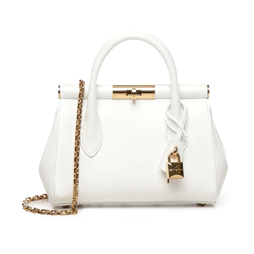 Dolce & Gabbana Witte Marlene Leren Tas White Dames