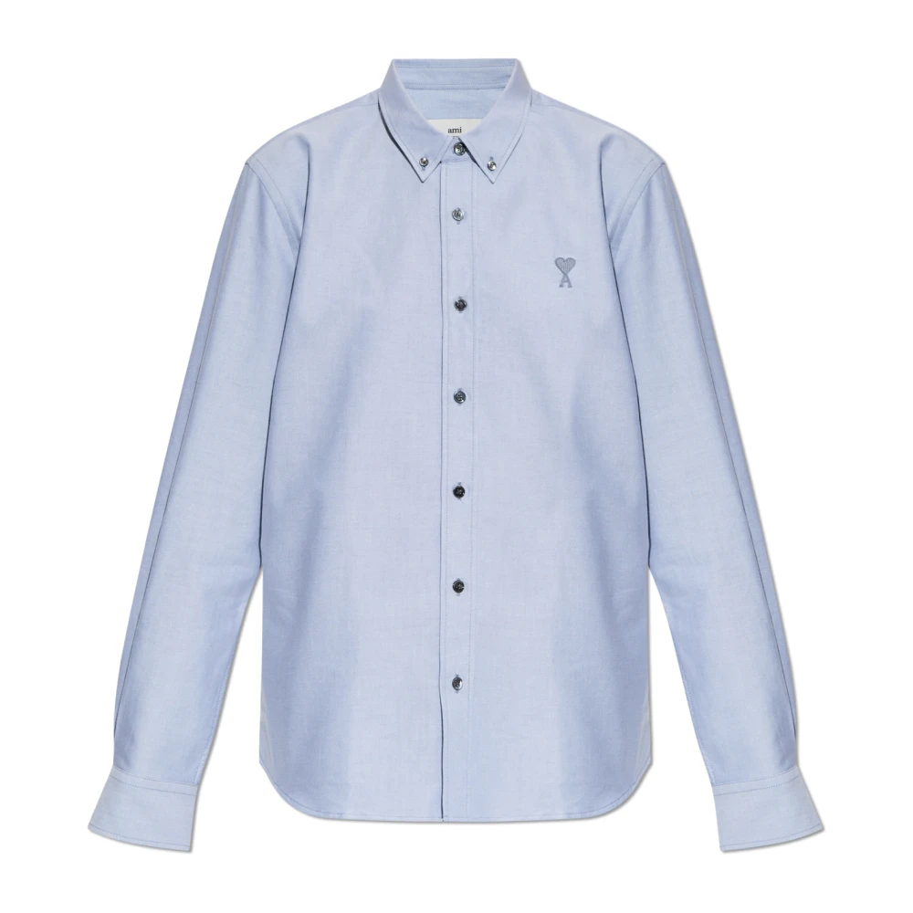 Ami Paris Overhemd met logo Blue Dames