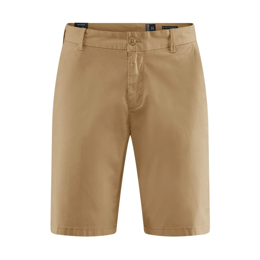 Bomboogie Men's Beige Casual Shorts,, Chino Bermuda In Cotton Poplin W32