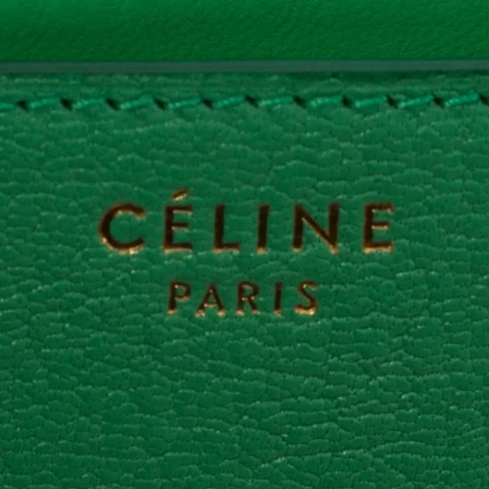Celine Vintage Pre-owned Leather celine-bags Green Dames