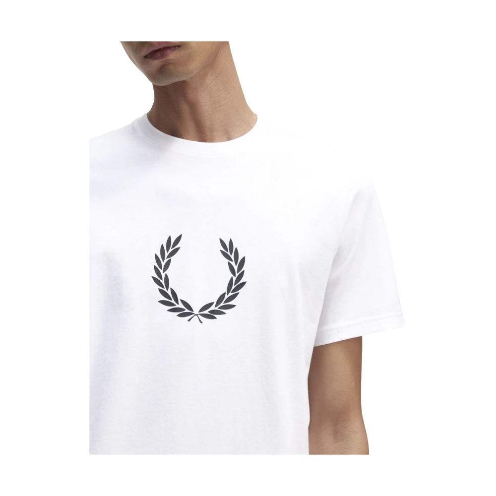 Fred Perry Laurel Wreath Grafisch T-shirt White Heren