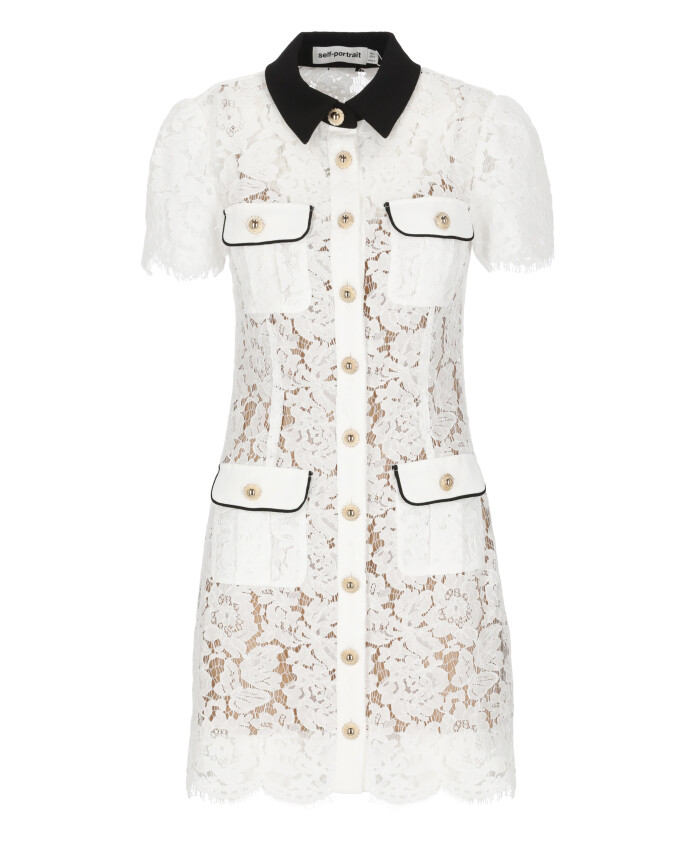 robe-blanche-a-col-en-dentelle-avec-poches