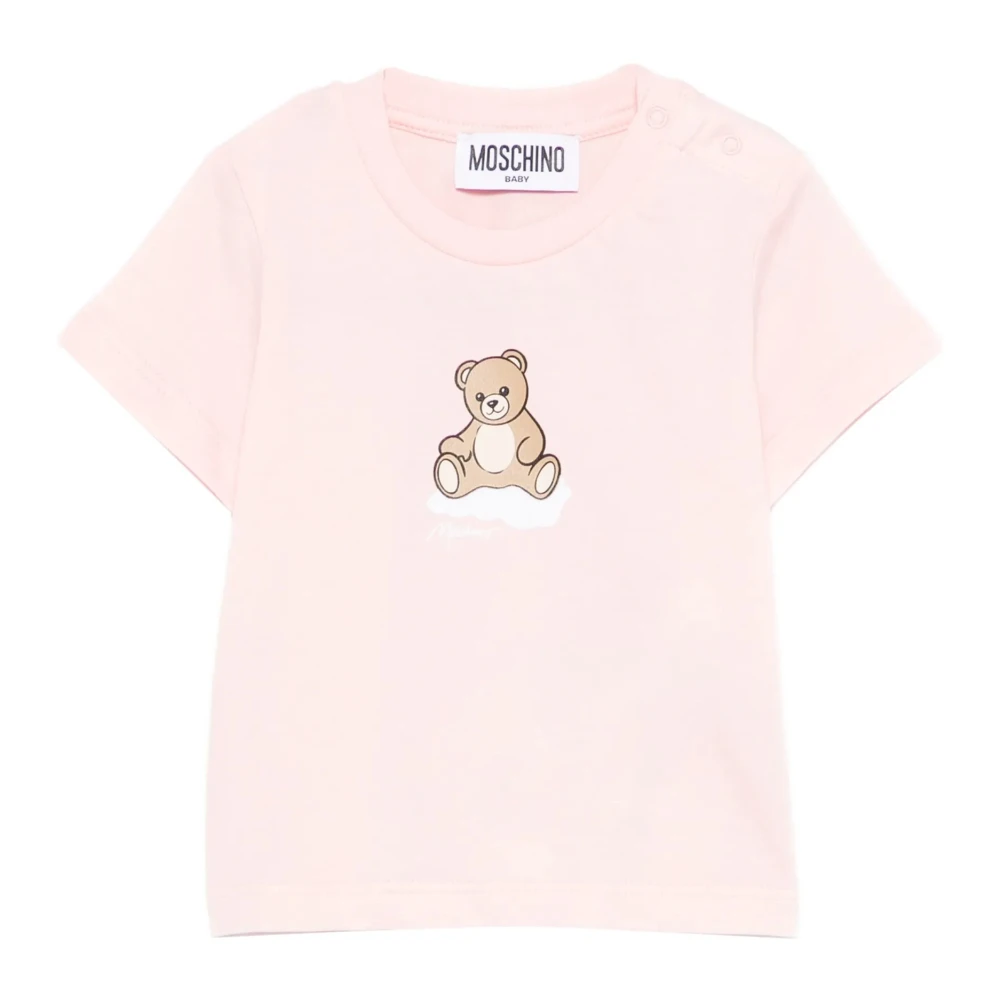 Moschino Unisex Roze Teddy Bear Logo T-Shirt