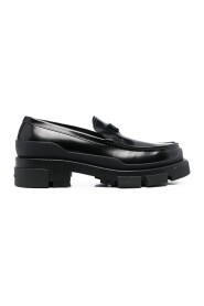 Schwarze polierte Loafers für Herren