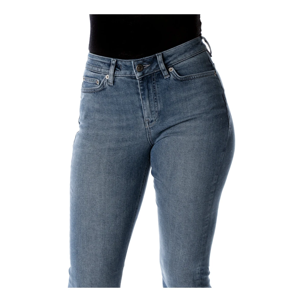 drykorn Cropped Skinny Fit Mid Waist Jeans Blue Dames