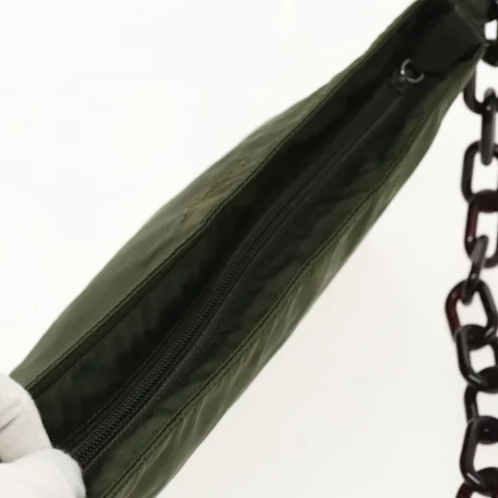 Prada Vintage Pre-owned Nylon prada-bags Green Dames