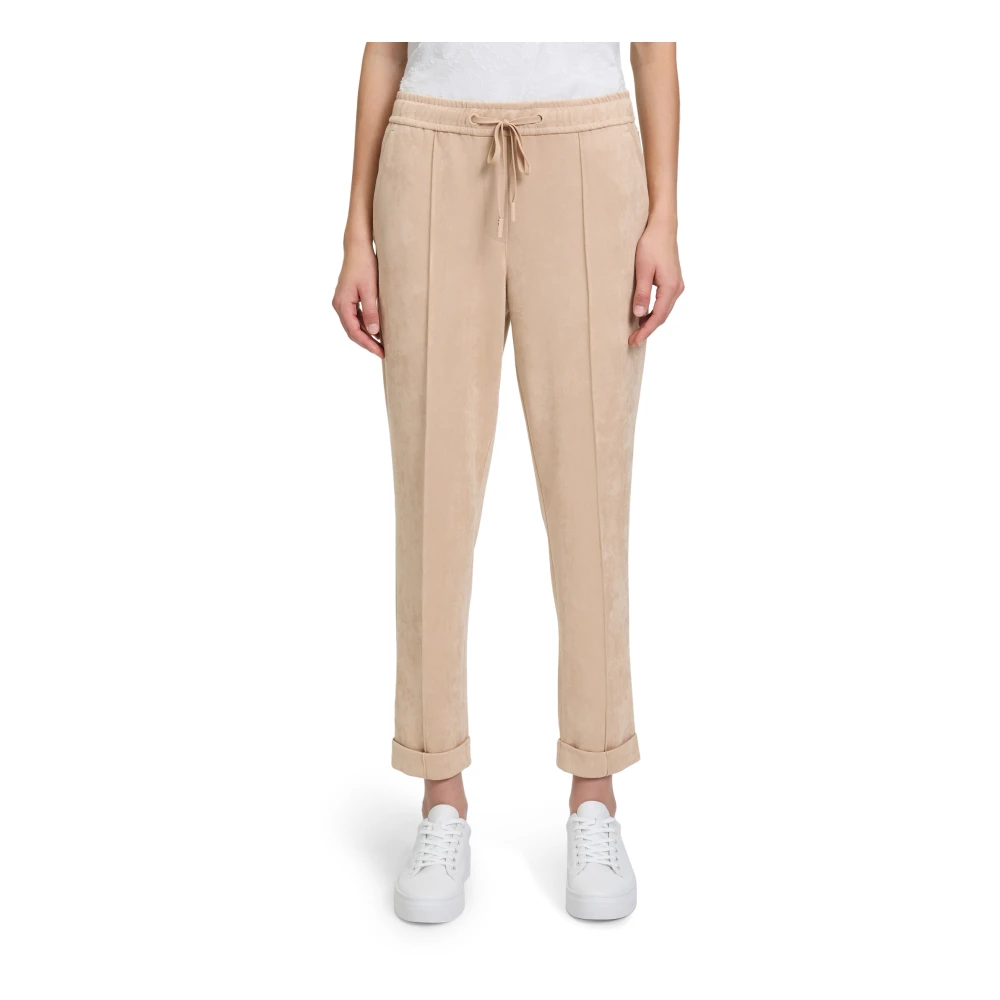 Betty & Co Broek met plooien Beige Dames